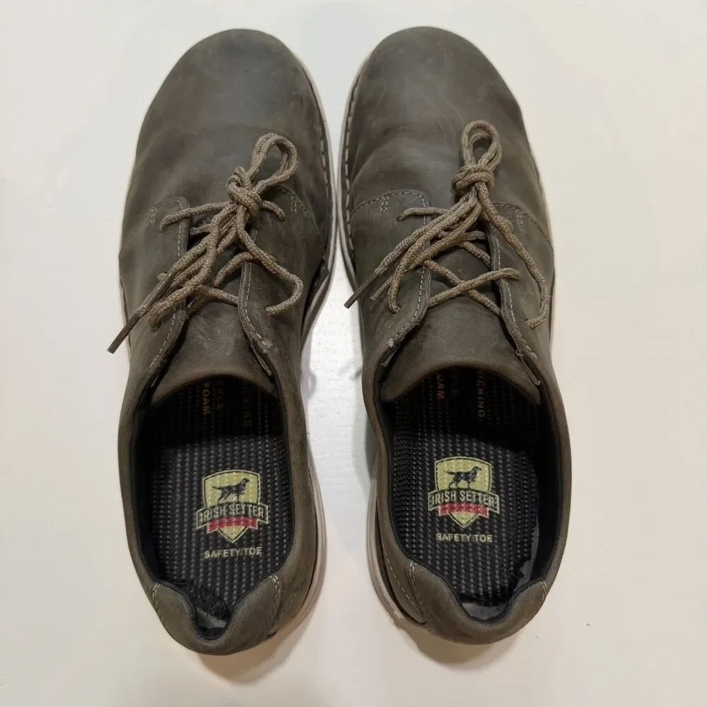 Irish Setter Kasson Safety Toe Work Shoes Mens Size 12 E2 Gray Leather